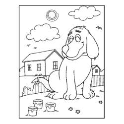 Dessin à colorier: Niche à chien (Bâtiments et Architecture) #62433 - Coloriages à imprimer