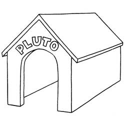 Dessin à colorier: Niche pour chien (Bâtiments et Architecture) #62336 - Coloriages à Imprimer Gratuits