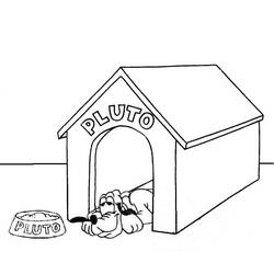 Dessin à colorier: Niche pour chien (Bâtiments et Architecture) #62339 - Coloriages à Imprimer Gratuits