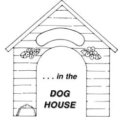 Dessin à colorier: Niche pour chien (Bâtiments et Architecture) #62350 - Coloriages à Imprimer Gratuits