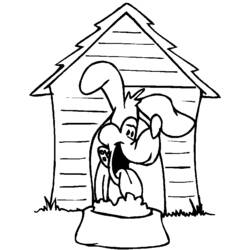 Dessin à colorier: Niche pour chien (Bâtiments et Architecture) #62351 - Coloriages à Imprimer Gratuits