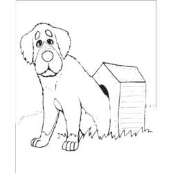 Dessin à colorier: Niche pour chien (Bâtiments et Architecture) #62358 - Coloriages à Imprimer Gratuits