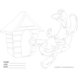 Dessin à colorier: Niche pour chien (Bâtiments et Architecture) #62404 - Coloriages à Imprimer Gratuits