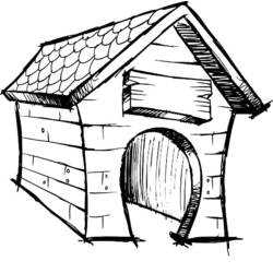 Dessin à colorier: Niche pour chien (Bâtiments et Architecture) #62421 - Coloriages à Imprimer Gratuits