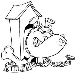Dessin à colorier: Niche pour chien (Bâtiments et Architecture) #62431 - Coloriages à Imprimer Gratuits