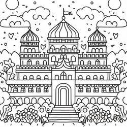 Dessin à colorier: Palais (Bâtiments et Architecture) #212218 - Coloriages à Imprimer Gratuits