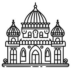 Dessin à colorier: Palais (Bâtiments et Architecture) #212220 - Coloriages à Imprimer Gratuits