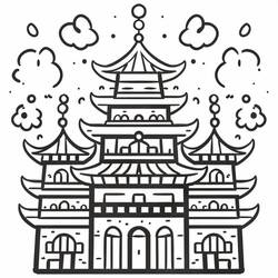 Dessin à colorier: Palais (Bâtiments et Architecture) #212222 - Coloriages à Imprimer Gratuits