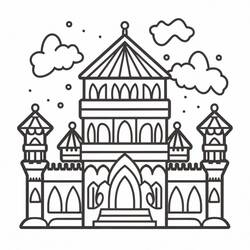 Dessin à colorier: Palais (Bâtiments et Architecture) #212225 - Coloriages à Imprimer Gratuits
