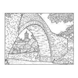 Dessin à colorier: Pont (Bâtiments et Architecture) #204337 - Coloriages à Imprimer Gratuits