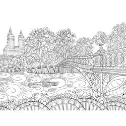 Dessin à colorier: Pont (Bâtiments et Architecture) #204338 - Coloriages à Imprimer Gratuits