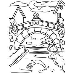 Dessin à colorier: Pont (Bâtiments et Architecture) #204350 - Coloriages à Imprimer Gratuits