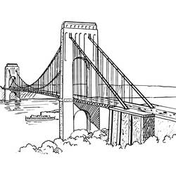 Dessin à colorier: Pont (Bâtiments et Architecture) #204351 - Coloriages à Imprimer Gratuits