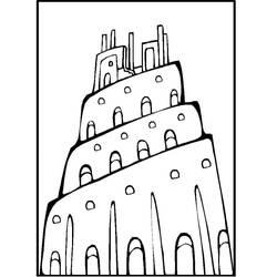 Dessin à colorier: Tour de Babel (Bâtiments et Architecture) #213651 - Coloriages à Imprimer Gratuits