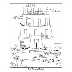 Dessin à colorier: Tour de Babel (Bâtiments et Architecture) #213655 - Coloriages à Imprimer Gratuits