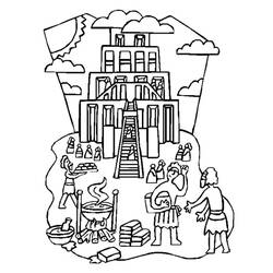 Dessin à colorier: Tour de Babel (Bâtiments et Architecture) #213661 - Coloriages à Imprimer Gratuits