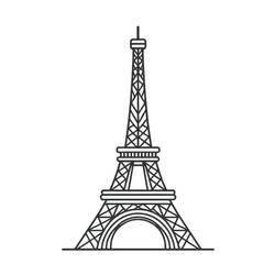 Dessin à colorier: Tour Eiffel (Bâtiments et Architecture) #219103 - Coloriages à Imprimer Gratuits