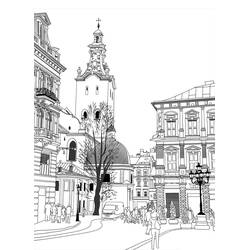 Dessin à colorier: Ville (Bâtiments et Architecture) #200580 - Coloriages à Imprimer Gratuits