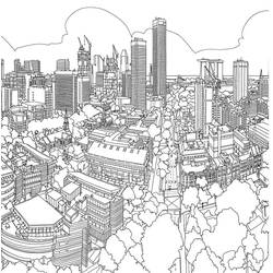 Coloriage Ville (Bâtiments et Architecture) #200593 à imprimer et colorier