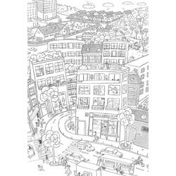 Dessin à colorier: Ville (Bâtiments et Architecture) #200597 - Coloriages à Imprimer Gratuits