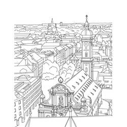 Dessin à colorier: Ville (Bâtiments et Architecture) #200600 - Coloriages à Imprimer Gratuits