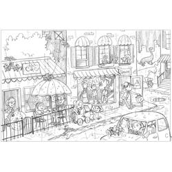 Dessin à colorier: Ville (Bâtiments et Architecture) #200604 - Coloriages à Imprimer Gratuits