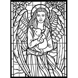 Coloriage Vitrail (Bâtiments et Architecture) #174267 à imprimer et colorier