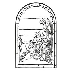 Coloriage Vitrail (Bâtiments et Architecture) #174272 à imprimer et colorier