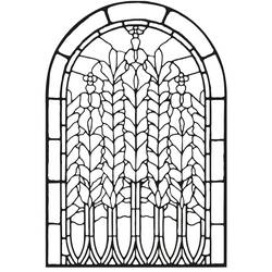 Coloriage Vitrail (Bâtiments et Architecture) #174276 à imprimer et colorier