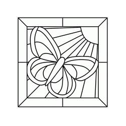 Coloriage Vitrail (Bâtiments et Architecture) #174279 à imprimer et colorier