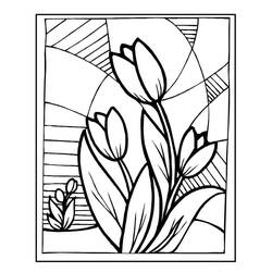 Coloriage Vitrail (Bâtiments et Architecture) #174281 à imprimer et colorier