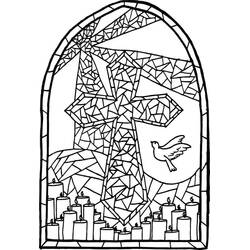 Coloriage Vitrail (Bâtiments et Architecture) #174283 à imprimer et colorier
