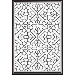 Coloriage Vitrail (Bâtiments et Architecture) #174284 à imprimer et colorier