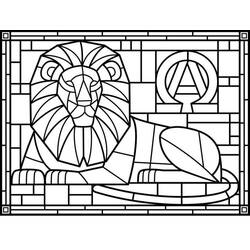 Coloriage Vitrail (Bâtiments et Architecture) #174286 à imprimer et colorier