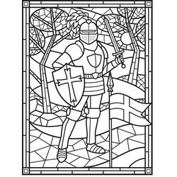 Coloriage Vitrail (Bâtiments et Architecture) #174288 à imprimer et colorier