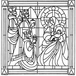 Coloriage Vitrail (Bâtiments et Architecture) #174289 à imprimer et colorier