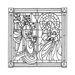 Coloriage Vitrail (Bâtiments et Architecture) #174298 à imprimer et colorier