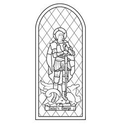 Coloriage Vitrail (Bâtiments et Architecture) #174302 à imprimer et colorier