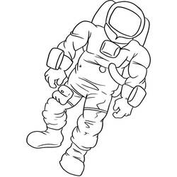 Dessin à colorier: Astronaute (Carrières et Professions) #184424 - Coloriages à Imprimer Gratuits