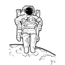 Dessin à colorier: Astronaute (Carrières et Professions) #87596 - Coloriages à Imprimer Gratuits