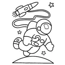 Dessin à colorier: Astronaute (Carrières et Professions) #87597 - Coloriages à Imprimer Gratuits