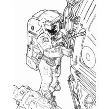 Dessin à colorier: Astronaute (Carrières et Professions) #87599 - Coloriages à Imprimer Gratuits