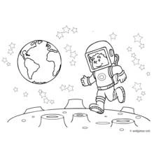 Dessin à colorier: Astronaute (Carrières et Professions) #87618 - Coloriages à Imprimer Gratuits