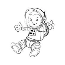 Dessin à colorier: Astronaute (Carrières et Professions) #87630 - Coloriages à Imprimer Gratuits