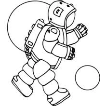 Dessin à colorier: Astronaute (Carrières et Professions) #87642 - Coloriages à Imprimer Gratuits