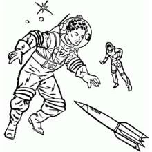 Dessin à colorier: Astronaute (Carrières et Professions) #87694 - Coloriages à Imprimer Gratuits