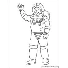 Dessin à colorier: Astronaute (Carrières et Professions) #87717 - Coloriages à Imprimer Gratuits