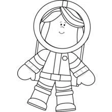 Dessin à colorier: Astronaute (Carrières et Professions) #87732 - Coloriages à Imprimer Gratuits