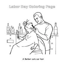 Dessin à colorier: Barbier (Carrières et Professions) #88907 - Coloriages à Imprimer Gratuits