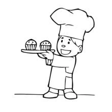 Dessin à colorier: Boulanger (Carrières et Professions) #89855 - Coloriages à Imprimer Gratuits